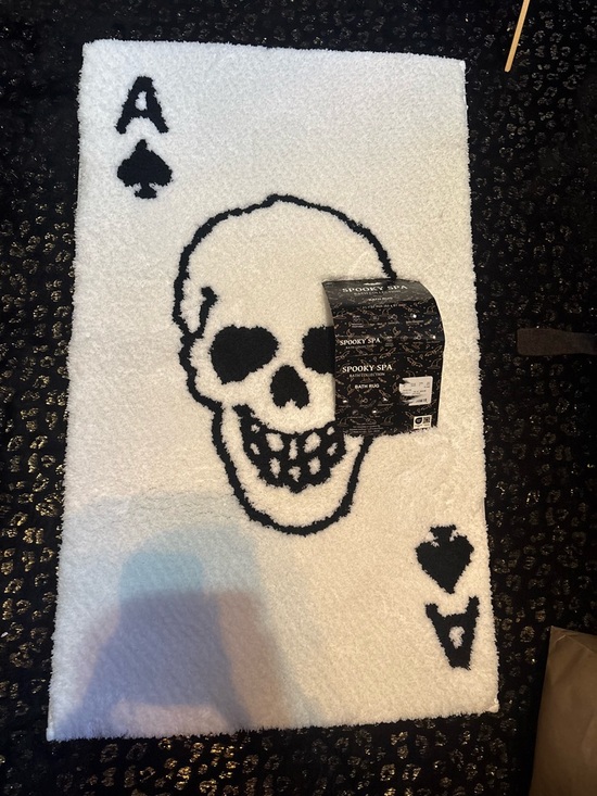 Other - NWT Ace of Spades Goth Skull Bath Rug - Black & White Emo Punk Grunge
